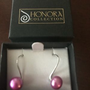 Honora pink pearl earrings